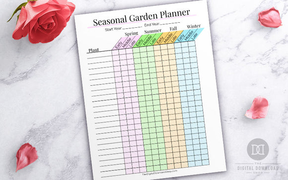 Free Printable Seasonal Garden Planner