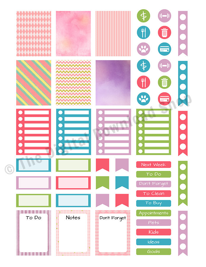 Bright Printable Planner Stickers | The Digital Download Shop bright-printable-planner-stickers-the-digital-download-shop