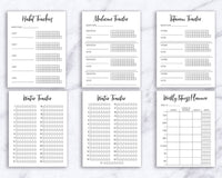 Printable health and fitness planner for bullet journals and other planners. Journal and plan your way to a healthy body with the help of these 17 fitness and wellness planner pages!