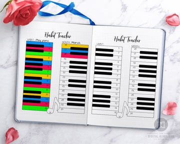 Piano Habit Tracker Printable