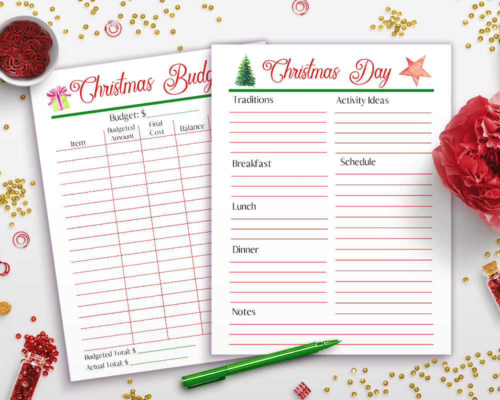 Christmas Planner Printable | The Digital Download Shop for Christmas Gift Planner Free Printable