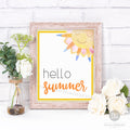 Hello Summer Printable Wall Art- Sun
