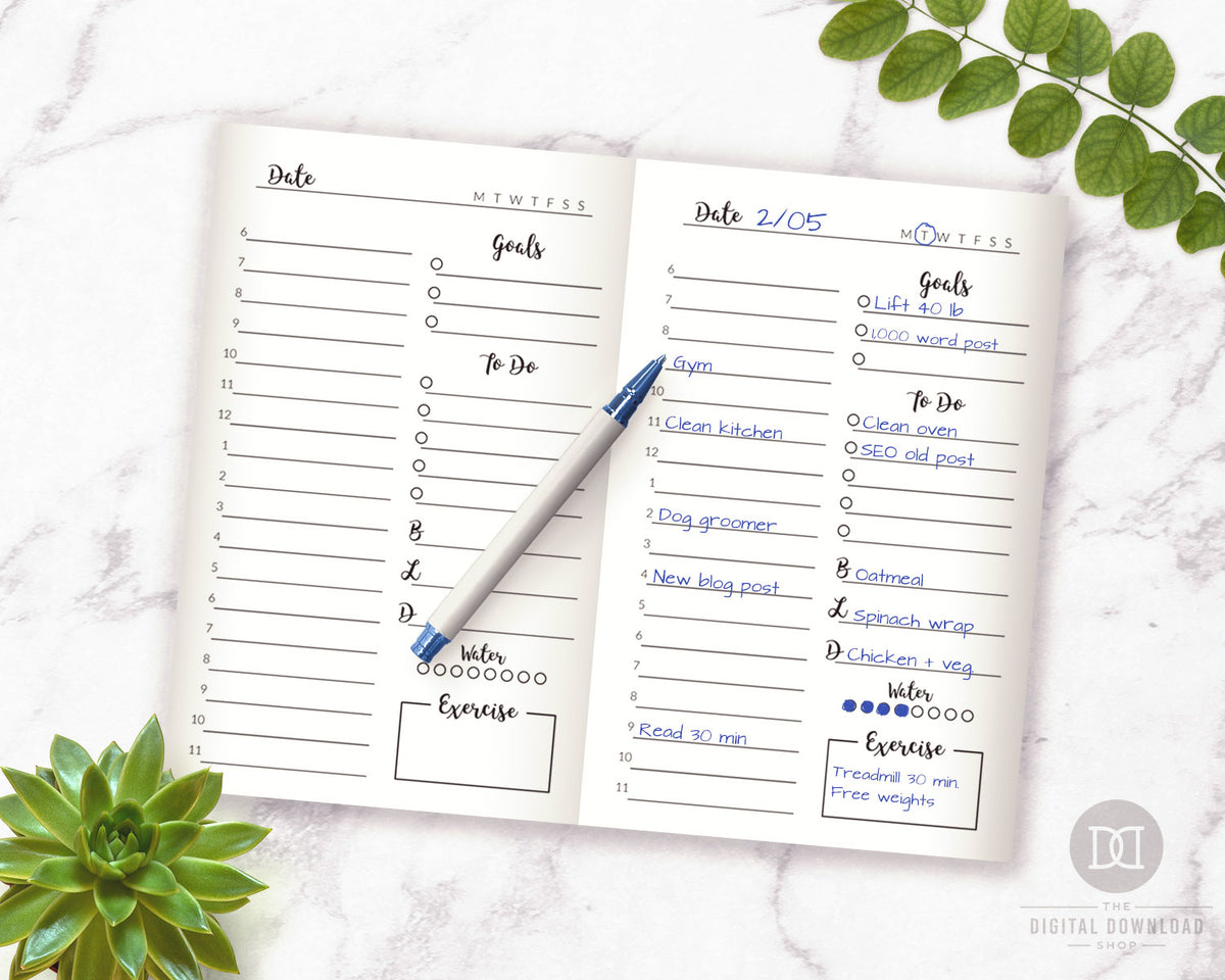 TN Pocket/Field Notes Daily Planner Printable | The Digital Download Shop tn-pocket-field-notes-daily-planner-printable-the-digital-download-shop