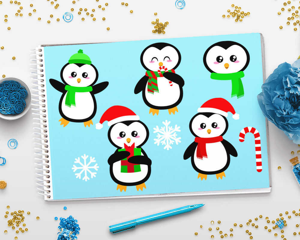 holiday penguin clipart