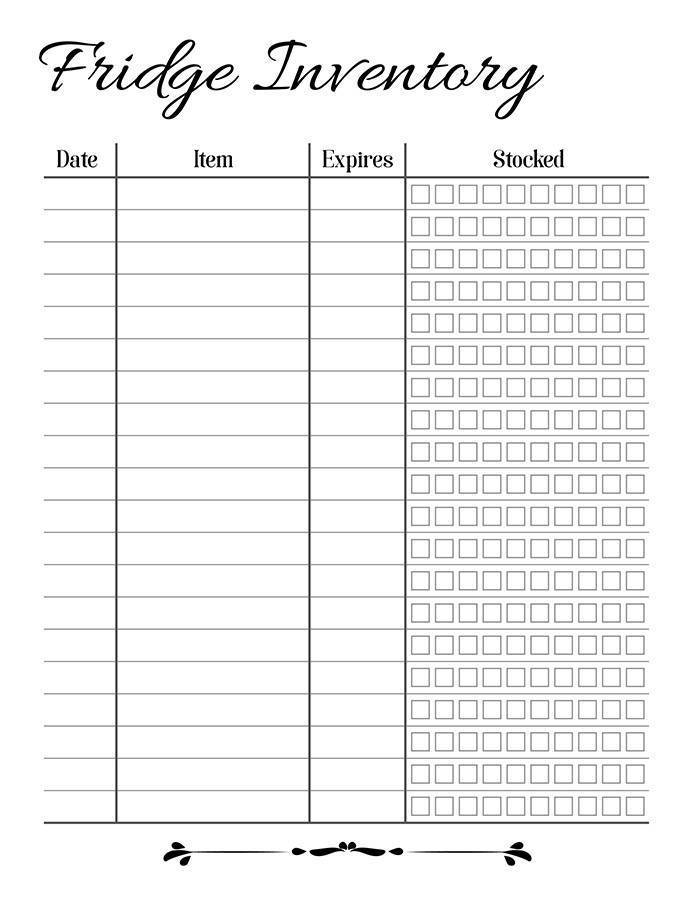 food-inventory-printables-the-digital-download-shop for Free Printable Pantry Inventory Template Food Inventory Printables | The Digital Download Shop for Free Printable Pantry Inventory Template