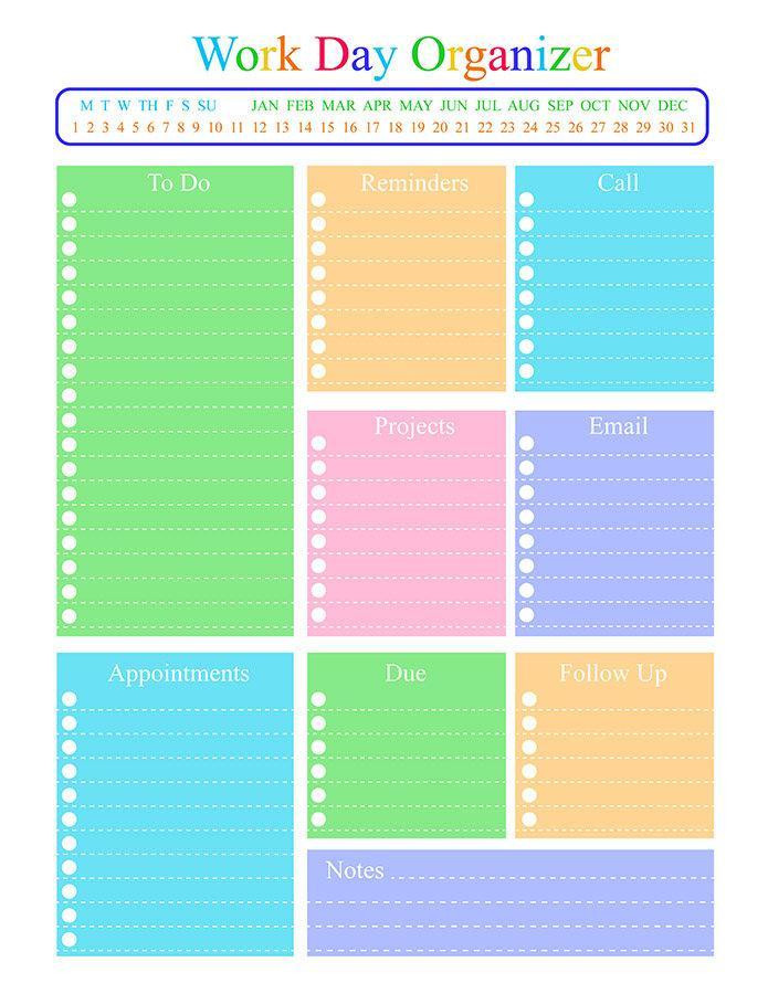 work-day-organizer-printable-the-digital-download-shop for Daily Work Planner Free Printable Work Day Organizer Printable | The Digital Download Shop for Daily Work Planner Free Printable