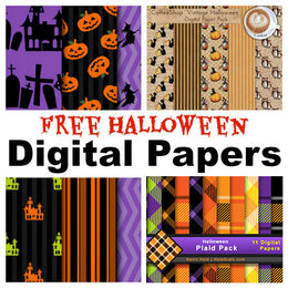 9 Free Halloween Digital Papers