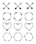 12 Arrow Arrangements Clipart