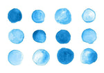 12 Blue Watercolor Circles Clipart - The Digital Download Shop