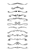 12 Hand Drawn Dividers Clipart