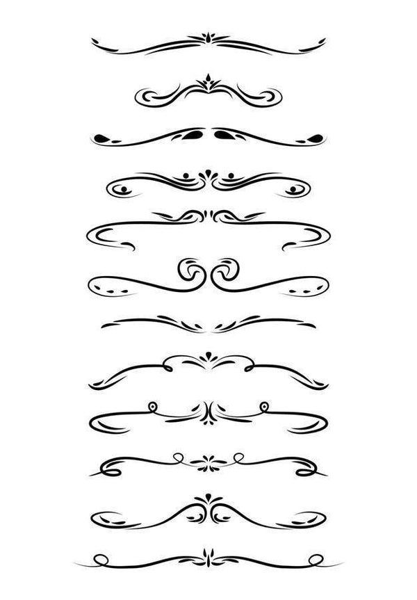 12 Hand Drawn Dividers Clipart - The Digital Download Shop