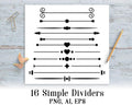 16 Simple Page Dividers Clipart