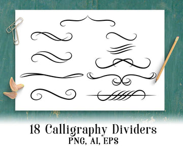 18 Calligraphy Dividers