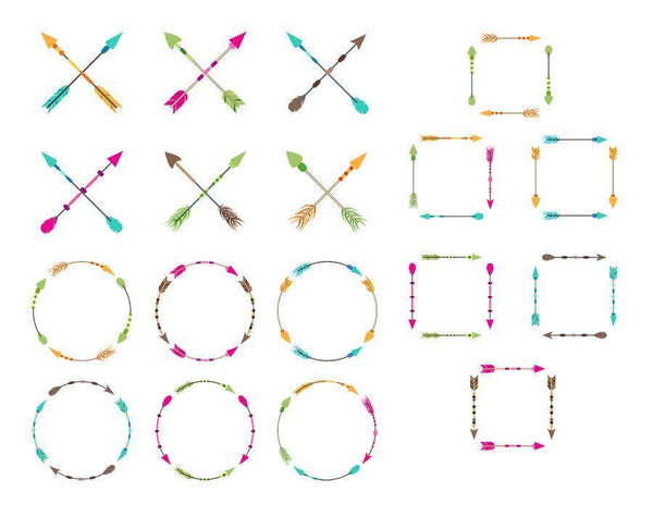 18 Colorful Arrows Clipart - The Digital Download Shop