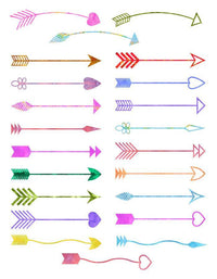 22 Watercolor Arrows Clipart - The Digital Download Shop