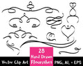 28 Flourishes Clipart