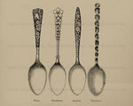 4 Spoons Vintage Image - The Digital Download Shop