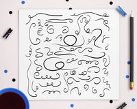 50 Swirls Doodle Clipart - The Digital Download Shop