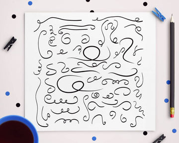 50 Swirls Doodle Clipart