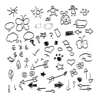 70 Black Doodles Clipart - The Digital Download Shop