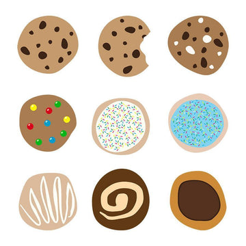 9 Cookies Clipart