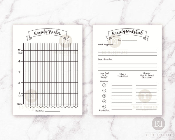 Bullet Journal Anxiety Printables Bundle | The Digital Download Shop bullet-journal-anxiety-printables-bundle-the-digital-download-shop