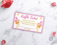 Pink Baby Shower Raffle Ticket Printable