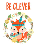 Be Clever Fox Nursery Printable- The Digital Download Shop