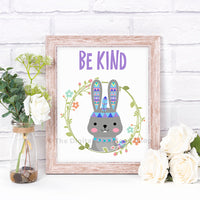 Be Kind Rabbit Nursery Printable- The Digital Download Shop