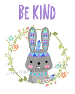 Be Kind Rabbit Nursery Printable- The Digital Download Shop