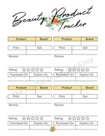 Beauty Tracker Printable