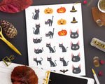 Black Cat Printable Planner Stickers