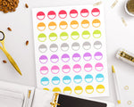 Blank Half Circle Printable Planner Stickers