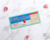 Beach Vacation Boarding Pass Template Printable