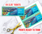 Hawaii Boarding Pass Template Printable Editable