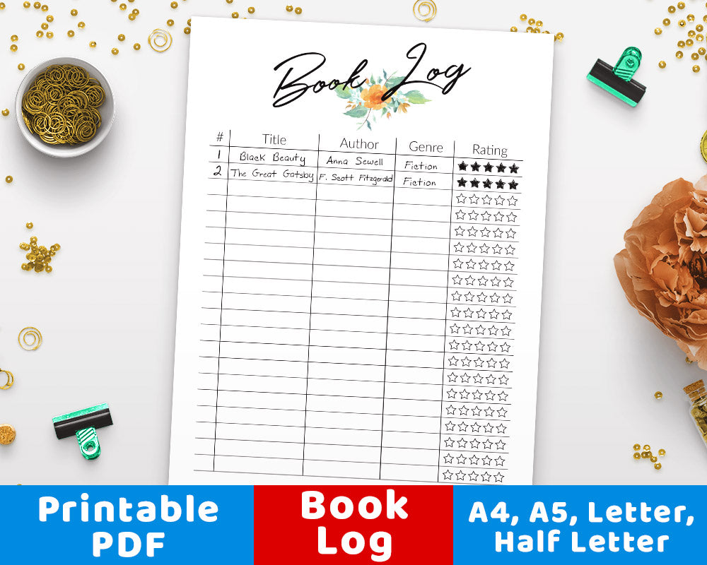 Reading Log Reading Tracker Printable | The Digital Download Shop reading-log-reading-tracker-printable-the-digital-download-shop