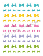 Hair Bow Printable Planner Stickers- The Digital Download Shop