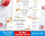 Editable and printable bridal shower invitation tickets. These DIY bridal shower invites are a beautiful (and easy) way to create the perfect invitations for your bridal shower!