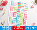 Bright Sidebar Printable Planner Stickers