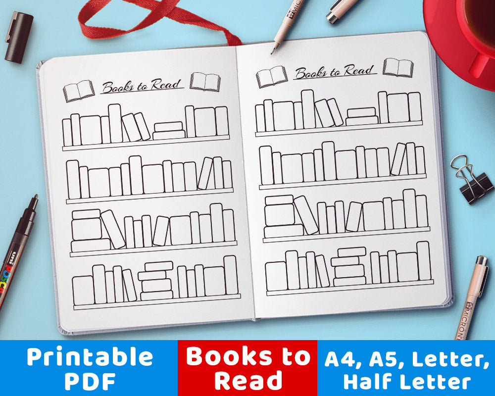 Bullet Journal Books to Read Planner Printable | The Digital