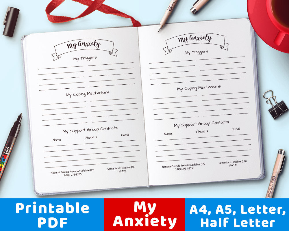 Bullet Journal My Anxiety Info Printable | The Digital Download Shop bullet-journal-my-anxiety-info-printable-the-digital-download-shop