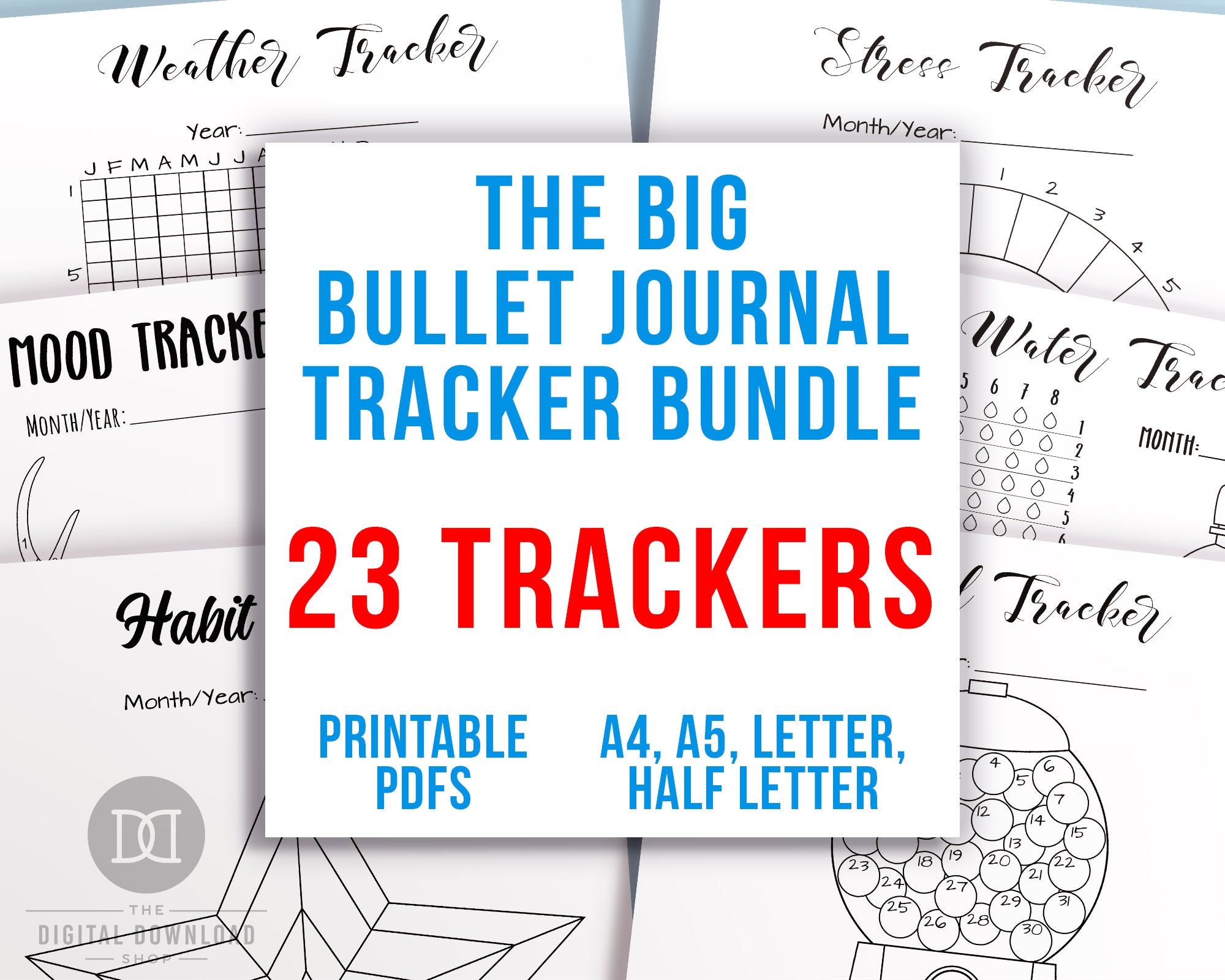 Trackers Layouts A5 Journal Stencil