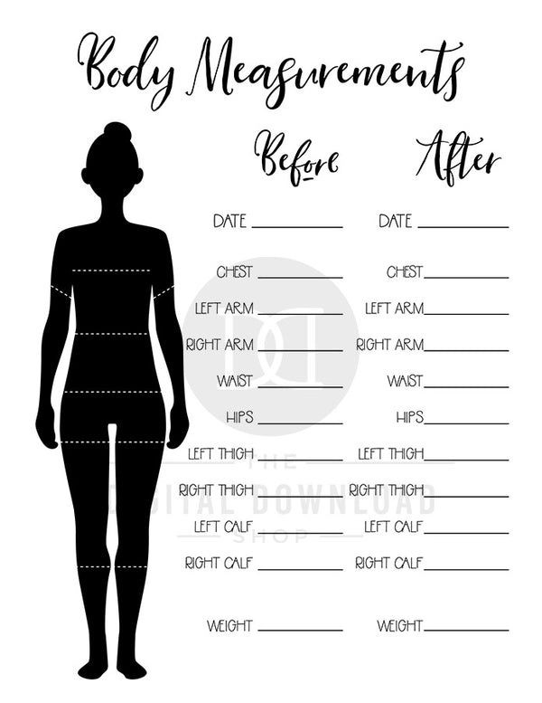 2 Body Measurement Tracker Printables | The Digital Download Shop 2-body-measurement-tracker-printables-the-digital-download-shop