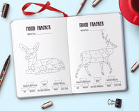 3 Bullet Journal Mood Tracker Printables- Deer