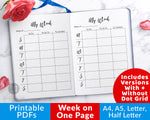 Use this one page weekly planner printable to break up your weekly tasks into 3 sections- what you need to do, where you need to go, and who you need to contact! 