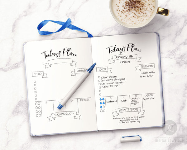 "Today's Plan" Daily Planner Printable