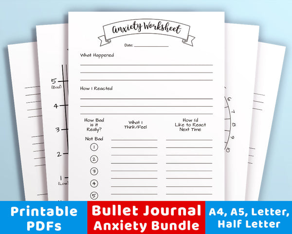 Bullet Journal Anxiety Printables Bundle