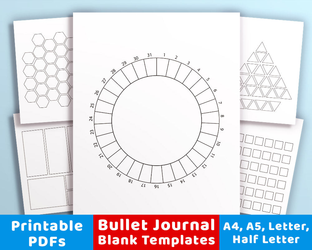 20 Bullet Journal Template Printables | The Digital Download Shop 20-bullet-journal-template-printables-the-digital-download-shop