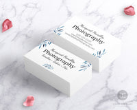 Editable Business Card Template- Blue Watercolor