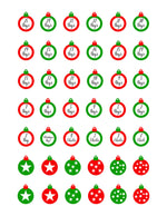 Christmas Countdown Printable Planner Stickers- Ornaments- The Digital Download Shop
